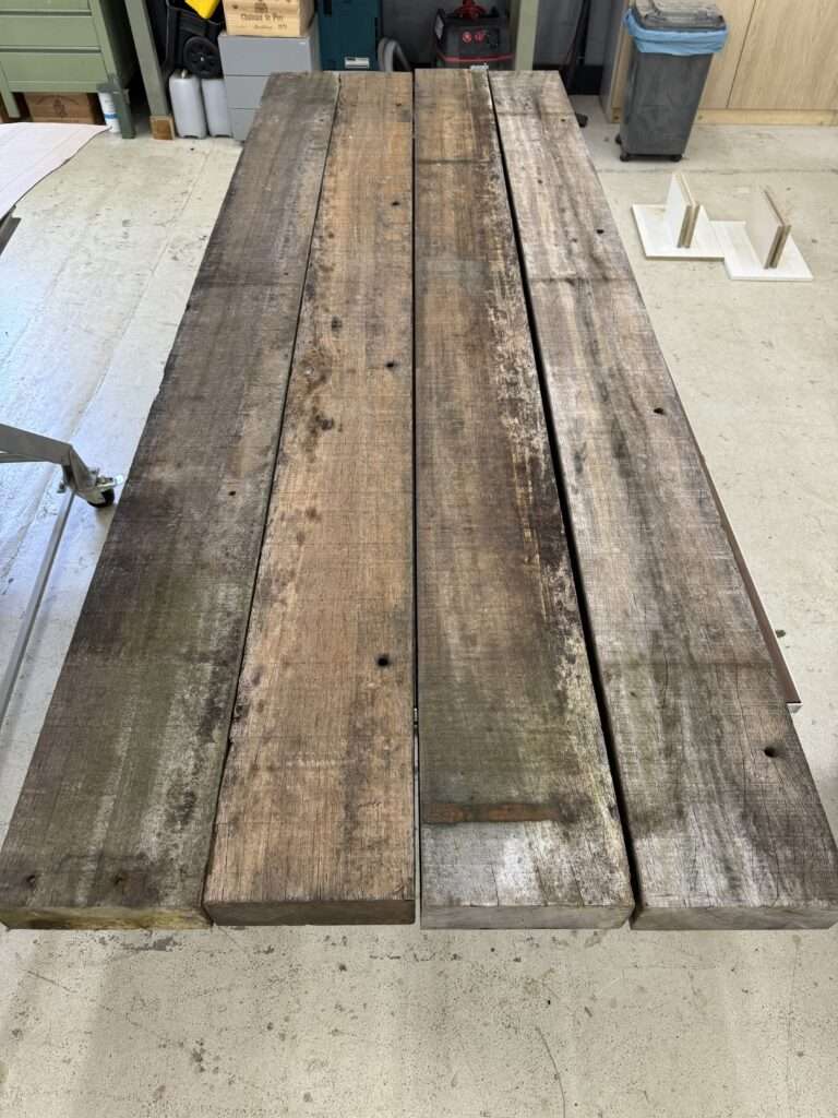 meerpalen tafel tuintafel
