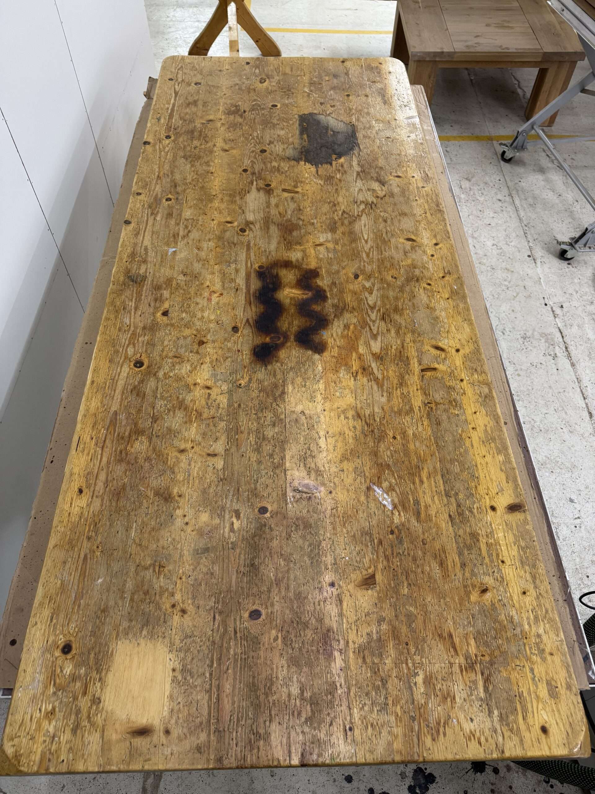 brandvlek gourmetstel tafel verwijderen